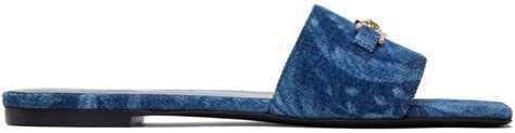 versace mules blue|Blue Barocco Denim Mules by Versace on Sale .